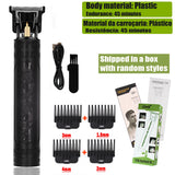 Máquina de cortar cabelo vintage T9, para barba, aparar pelos corporais, máquina de cortar cabelo elétrica para homem de 0 mm.