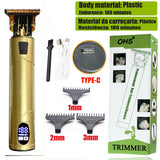 Máquina de cortar cabelo vintage T9, para barba, aparar pelos corporais, máquina de cortar cabelo elétrica para homem de 0 mm.