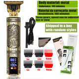 Máquina de cortar cabelo vintage T9, para barba, aparar pelos corporais, máquina de cortar cabelo elétrica para homem de 0 mm.