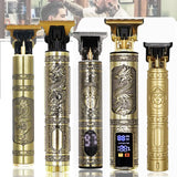 Máquina de cortar cabelo vintage T9, para barba, aparar pelos corporais, máquina de cortar cabelo elétrica para homem de 0 mm.