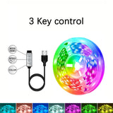 RGB LED Strip Light 1-40m with Music Sync, 44-Key Remote & APP Control, 5V USB Flexible Tape for Home TV Backlight Decor