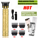 Máquina de cortar cabelo vintage T9, para barba, aparar pelos corporais, máquina de cortar cabelo elétrica para homem de 0 mm.