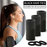 50/100pcs Black Hair Bands Hairband High Elastic Rubber Band Hair Ties Ponytail Holder Scrunchies Accessorie for Women Girls