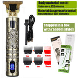 Máquina de cortar cabelo vintage T9, para barba, aparar pelos corporais, máquina de cortar cabelo elétrica para homem de 0 mm.