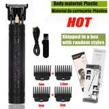 Máquina de cortar cabelo vintage T9, para barba, aparar pelos corporais, máquina de cortar cabelo elétrica para homem de 0 mm.