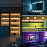 RGB LED Strip Light 1-40m with Music Sync, 44-Key Remote & APP Control, 5V USB Flexible Tape for Home TV Backlight Decor