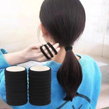 50/100pcs Black Hair Bands Hairband High Elastic Rubber Band Hair Ties Ponytail Holder Scrunchies Accessorie for Women Girls