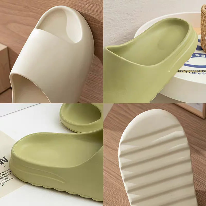 Summer Women Slippers Men Sandals Casual Beach Shoes Soft Bottom Slides Thick Platform EVA Anti-Slip Home Slippers