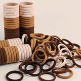 50/100pcs Black Hair Bands Hairband High Elastic Rubber Band Hair Ties Ponytail Holder Scrunchies Accessorie for Women Girls