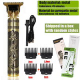 Máquina de cortar cabelo vintage T9, para barba, aparar pelos corporais, máquina de cortar cabelo elétrica para homem de 0 mm.