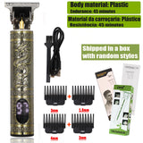 Máquina de cortar cabelo vintage T9, para barba, aparar pelos corporais, máquina de cortar cabelo elétrica para homem de 0 mm.