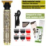 Máquina de cortar cabelo vintage T9, para barba, aparar pelos corporais, máquina de cortar cabelo elétrica para homem de 0 mm.