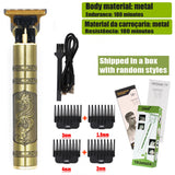 Máquina de cortar cabelo vintage T9, para barba, aparar pelos corporais, máquina de cortar cabelo elétrica para homem de 0 mm.